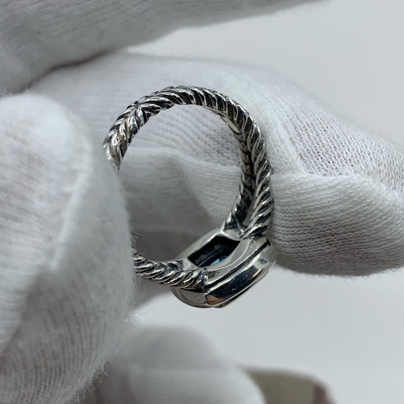 David Yurman Petite Albion Ring w/ Blue topaz - Picture 5 of 6
